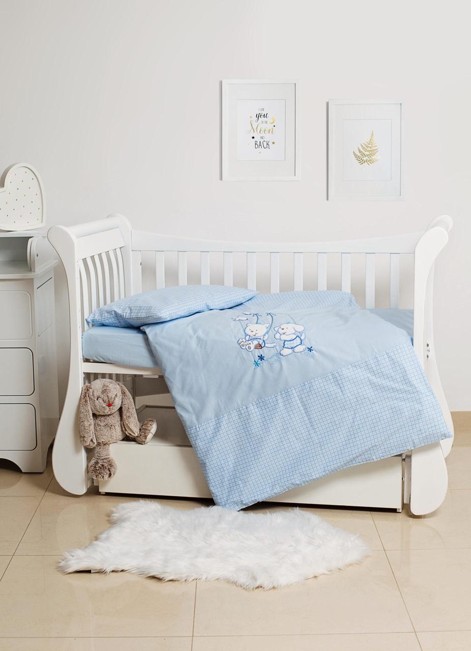 Комплект постельного белья детский Twins Limited Dog & cat 3 элемента Голубой