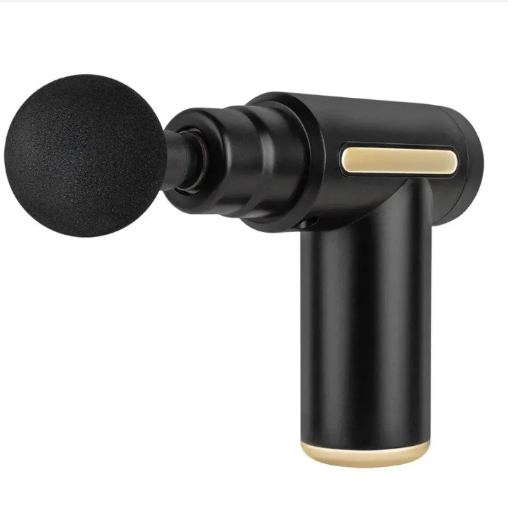Массажер для тела ручной Gun Massager с 4 насадками USB Черный (MA258)