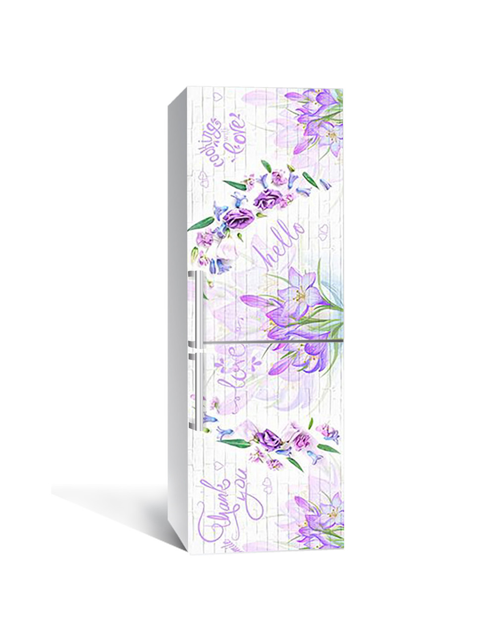 Наклейка на холодильник Zatarga Пурпурные первоцветы 650х2000 мм (1323454626)
