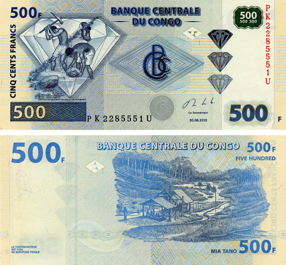 Коллекционная банкнота Демократическая Республика Конго 500 франков 2013 UNC P96B (Б17924) Коллекционная банкнота Демократическая Республика Конго 500 франков 2013 UNC P96B (Б17924)
