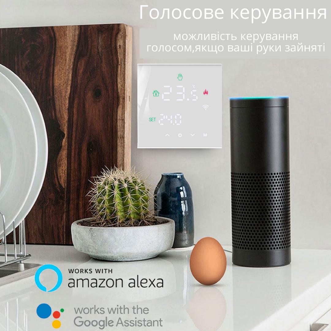 Термостат сенсорный TuyaSmart Minco Heat М3Н Wi-Fi с голосовым управлением и функцией памяти для электрических полов - фото 7