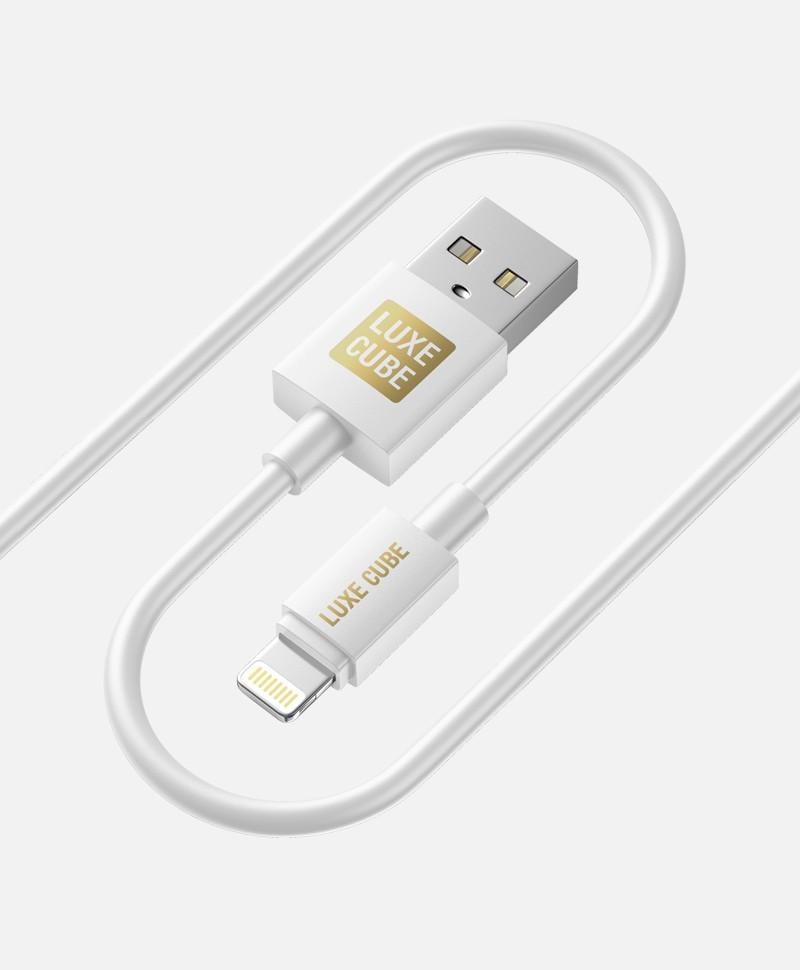 Кабель Luxe Cube Lightning to USB 1 м 3 А Белый (7775557575228)