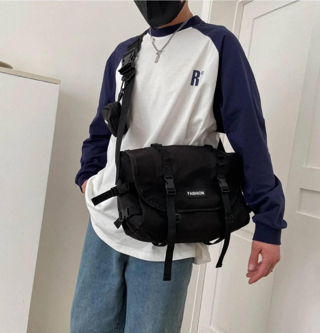 Сумка с ремешками с ремешками в японском стиле Черный (2536476) - фото 3