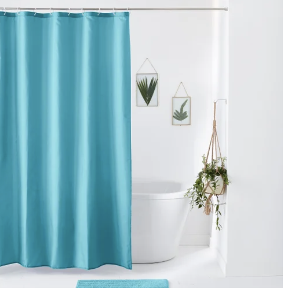 Шторка для ванной комнаты Пика полиэстер 180х200 см Бирюзовый (1044Kha)