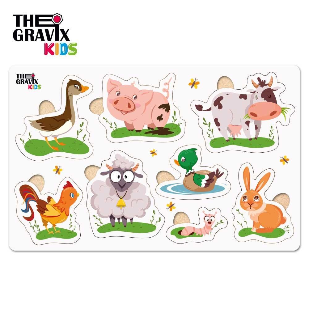 Сортер пазл дерев'яний дитячий TheGravix Тварини 8 елементів - фото 3 Сортер пазл дерев'яний дитячий TheGravix Тварини 8 елементів - фото 3