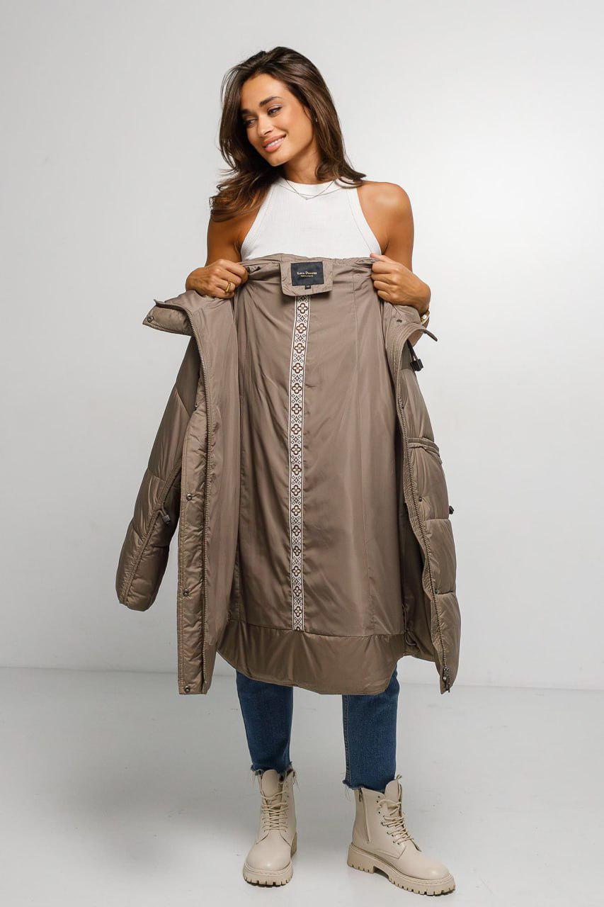 Пуховик-ковдра Автоледі LD-826a р. 46 Кавовий - фото 2 Пуховик-ковдра Автоледі LD-826a р. 46 Кавовий - фото 2