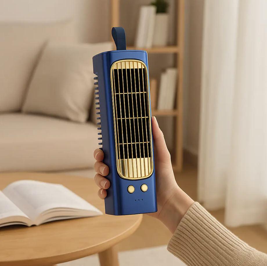 Вентилятор настольный на аккумуляторе Синий (LY-624) - фото 4 Вентилятор настольный на аккумуляторе Синий (LY-624) - фото 4