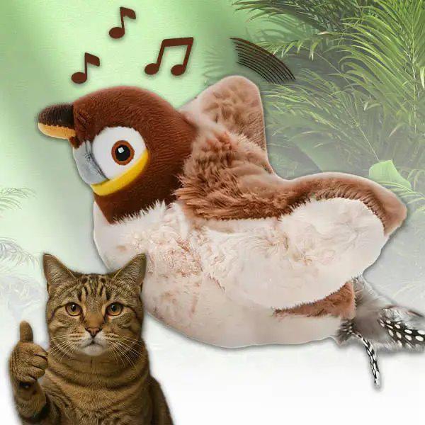 Игрушка интерактивная Птичка для физической активности кошек с зарядкой под USB 24x23x12 см - фото 2