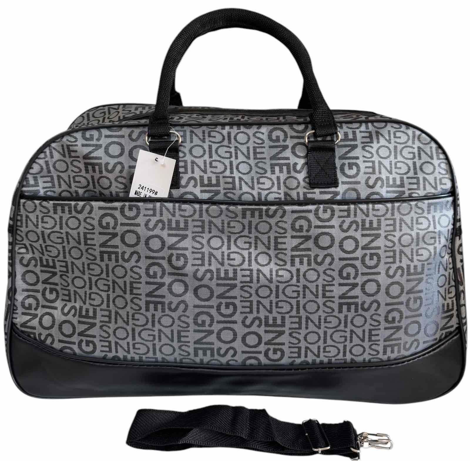 Сумка дорожная большая с длинным ремнем через плечо и боковыми карманами Серый (241199G) - фото 1 Сумка дорожная большая с длинным ремнем через плечо и боковыми карманами Серый (241199G) - фото 1