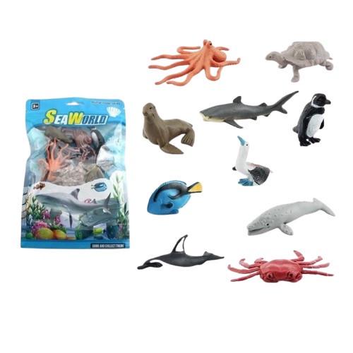 Набор детских игровых фигурок Морские животные 10 шт. (YJ 729)