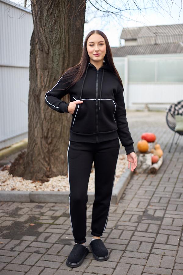 Спортивный костюм женский зимний двойка Aksan M Черный (25.2795_black_44)