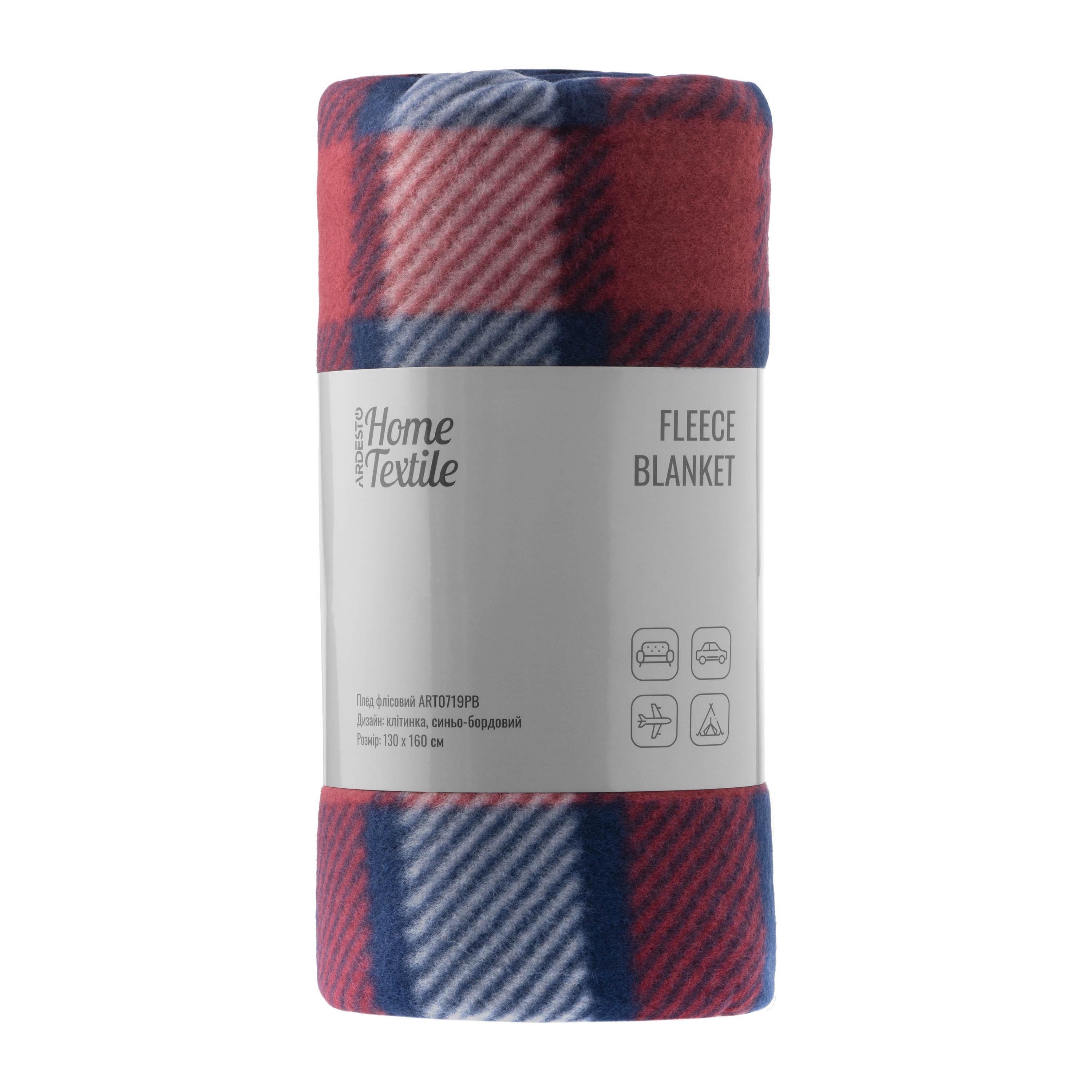 Плед Ardesto Fleece клетка полиэстер 130x160 см Сине-бордовый (ART0719PB) Плед Ardesto Fleece клетка полиэстер 130x160 см Сине-бордовый (ART0719PB)