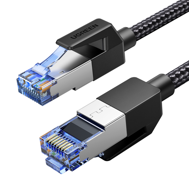 Интернет-кабель UGREEN NW153 Cat.8 F/FTP 40 Gbps 2000 Mhz Lan RJ 45 1 м (2000137)