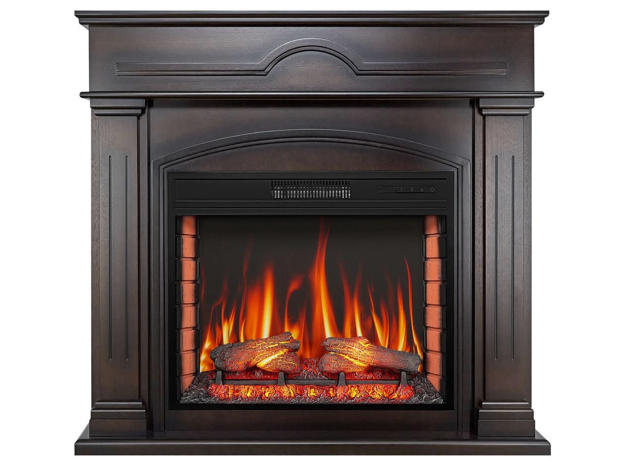 Электрокамин ArtiFlame DECEMBER AF28S со звуком Махагон коричневый