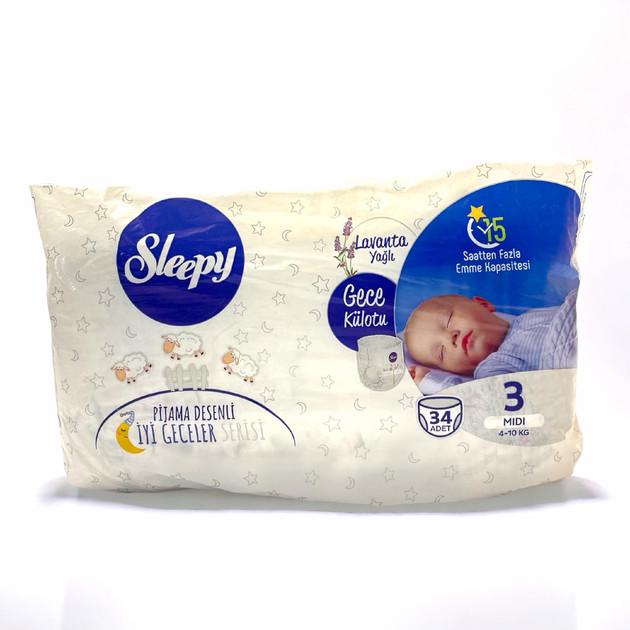 Подгузники-трусики детские Sleepy Night midi 3 4-10 кг 34 шт. (000005904) - фото 2