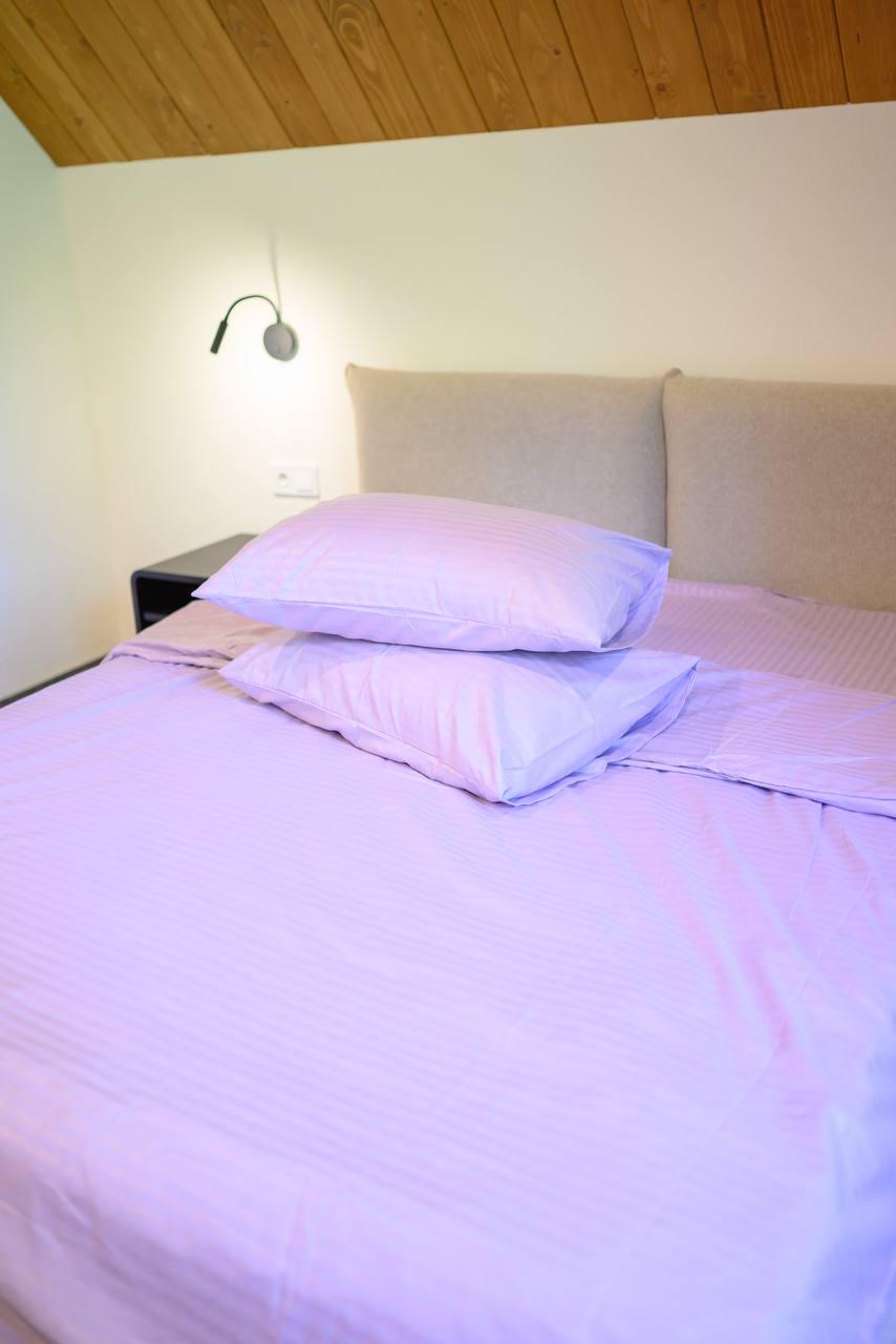 Комплект постільної білизни Signorina Siena зі страйп-сатину двоспальний 50х70 см/70х70 см Лаванда (0017D) - фото 3