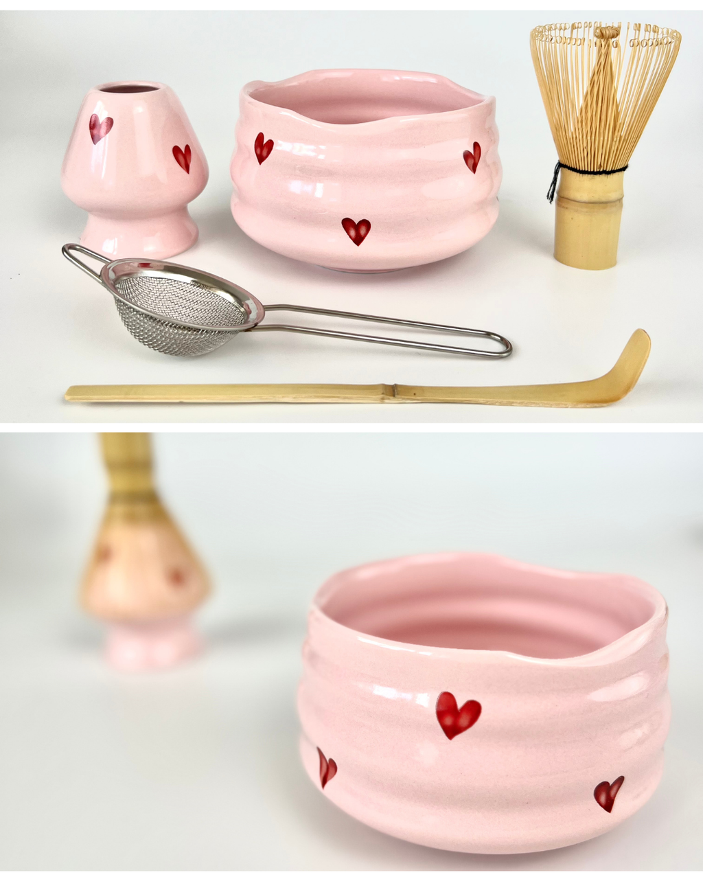 Набор посуды для приготовления чая-матча Pink Love 5 предметов (2591417279) - фото 8