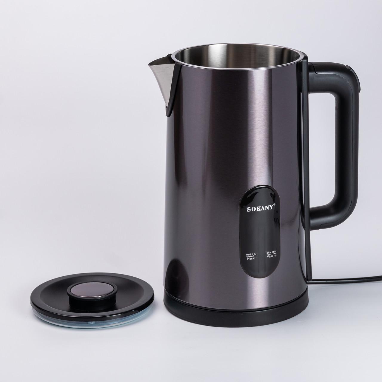 Чайник електричний Sokany SK-09019G 3 л Сірий (4926) - фото 1 Чайник електричний Sokany SK-09019G 3 л Сірий (4926) - фото 1