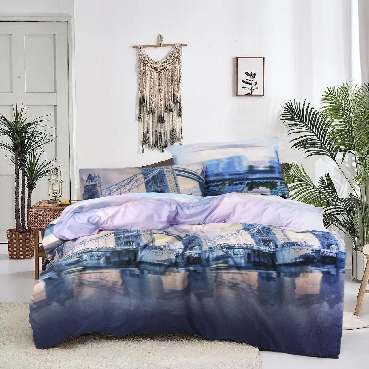 Простыня Р0174 200x220 см Фиолетовый/Серый (162298)