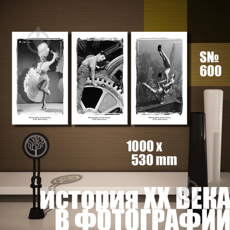 Модульная картина Декор Карпаты история ХХ века: синема 100х53см (s526)