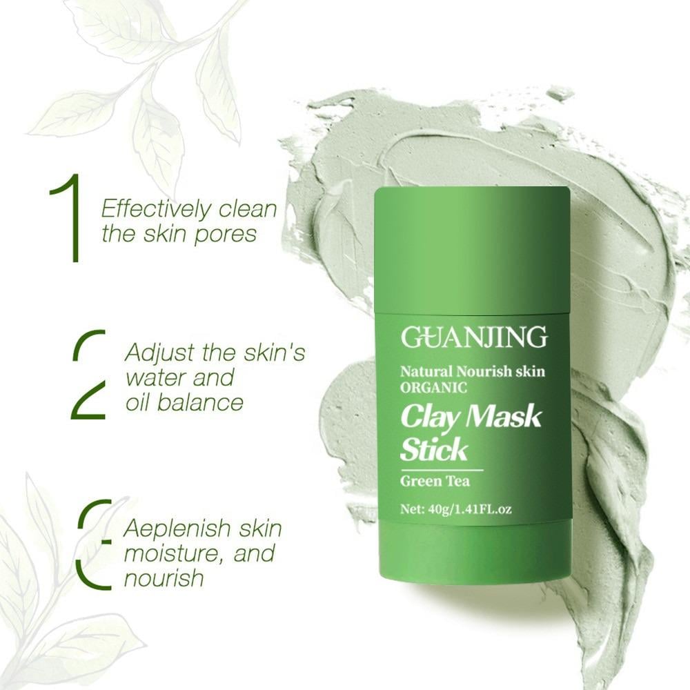 Маска для обличчя Guanjing Green Tea Clay Mask Stick глибоке очищення - фото 9