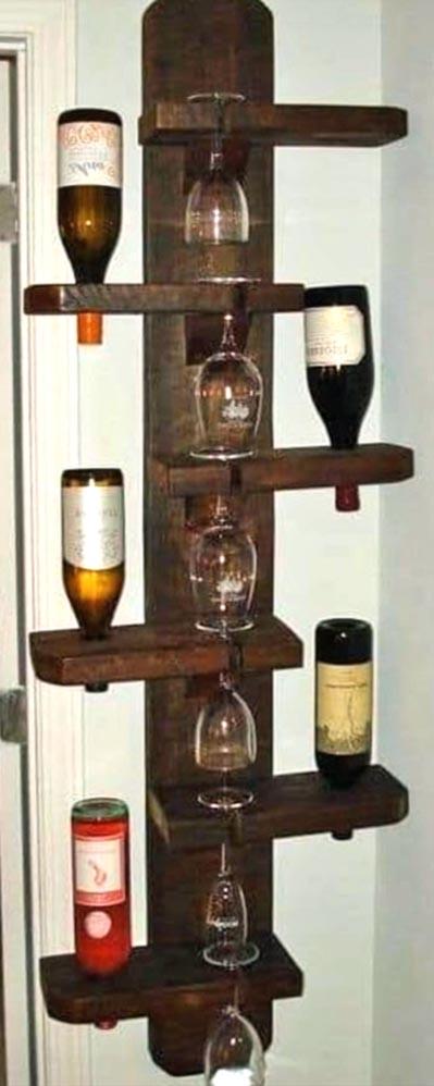 Полка для вина настенная из дерева Нодзато Робуста (ПНК-018436)