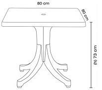 Стол квадратный Papatya Фавори 80x80 см Белый - фото 2 Стол квадратный Papatya Фавори 80x80 см Белый - фото 2