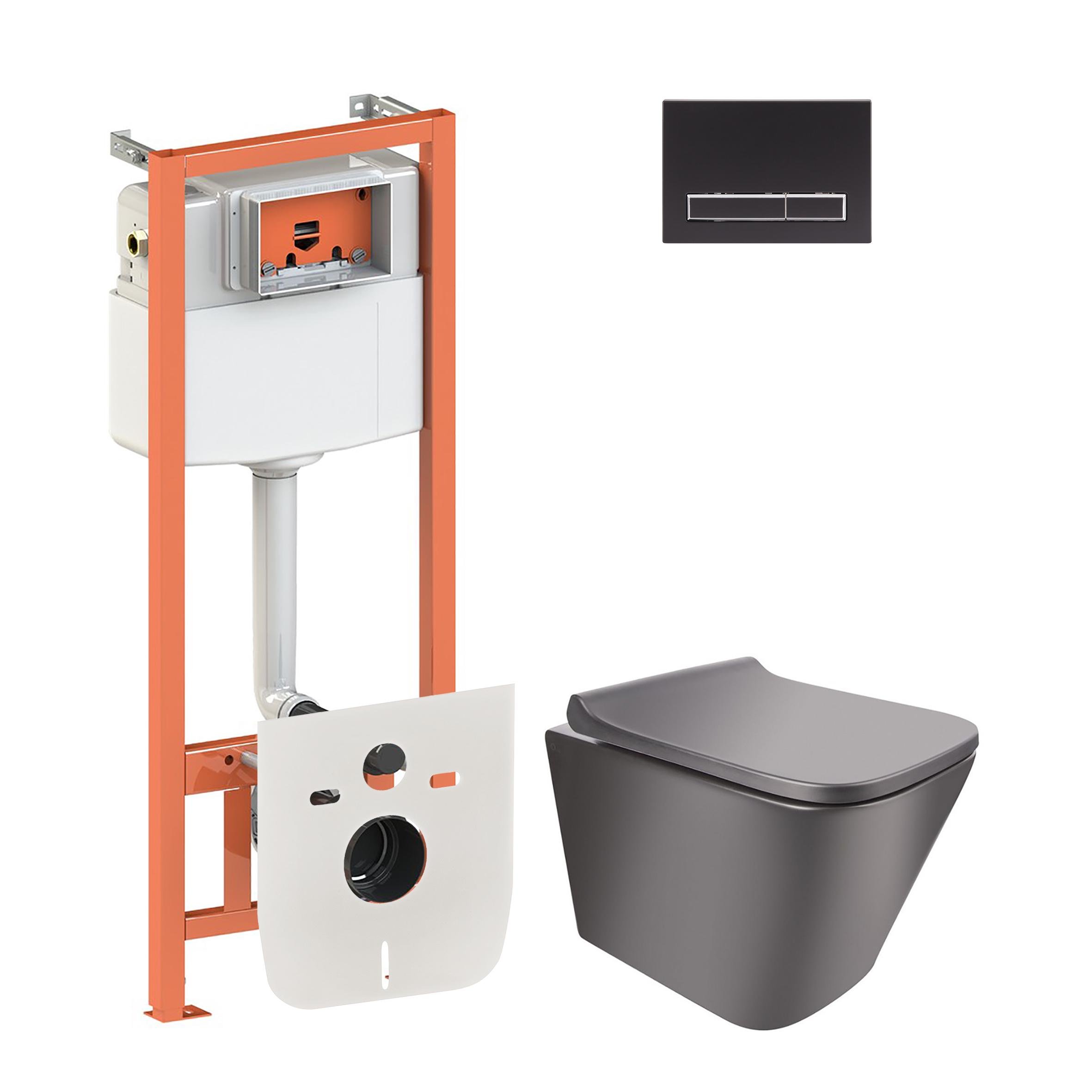 Комплект инсталляции Q-tap Nest QT044TE42591 с унитазом кнопка Черный (124667) Комплект инсталляции Q-tap Nest QT044TE42591 с унитазом кнопка Черный (124667)