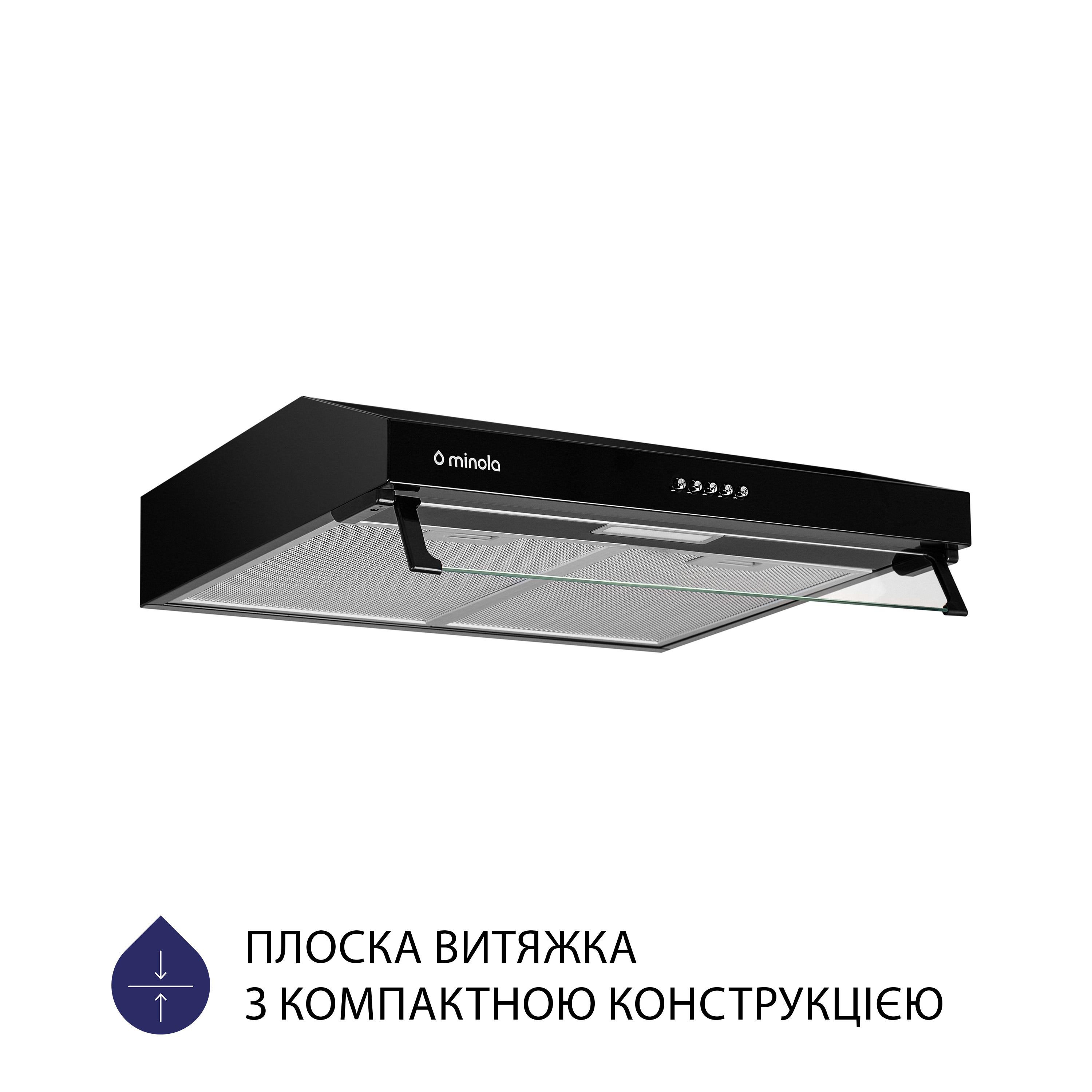 Витяжка плоска Minola HPL 517 BL - фото 2