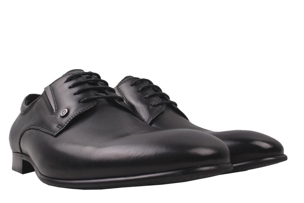 Туфли мужские Clemento из кожи р. 45 Черный (11-20DT)