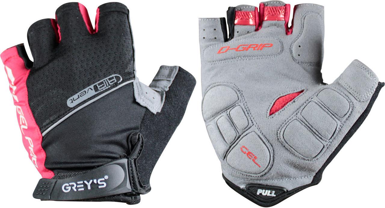 Перчатки GREY'S гелевые вставки M Черный/Красный (GR18122)