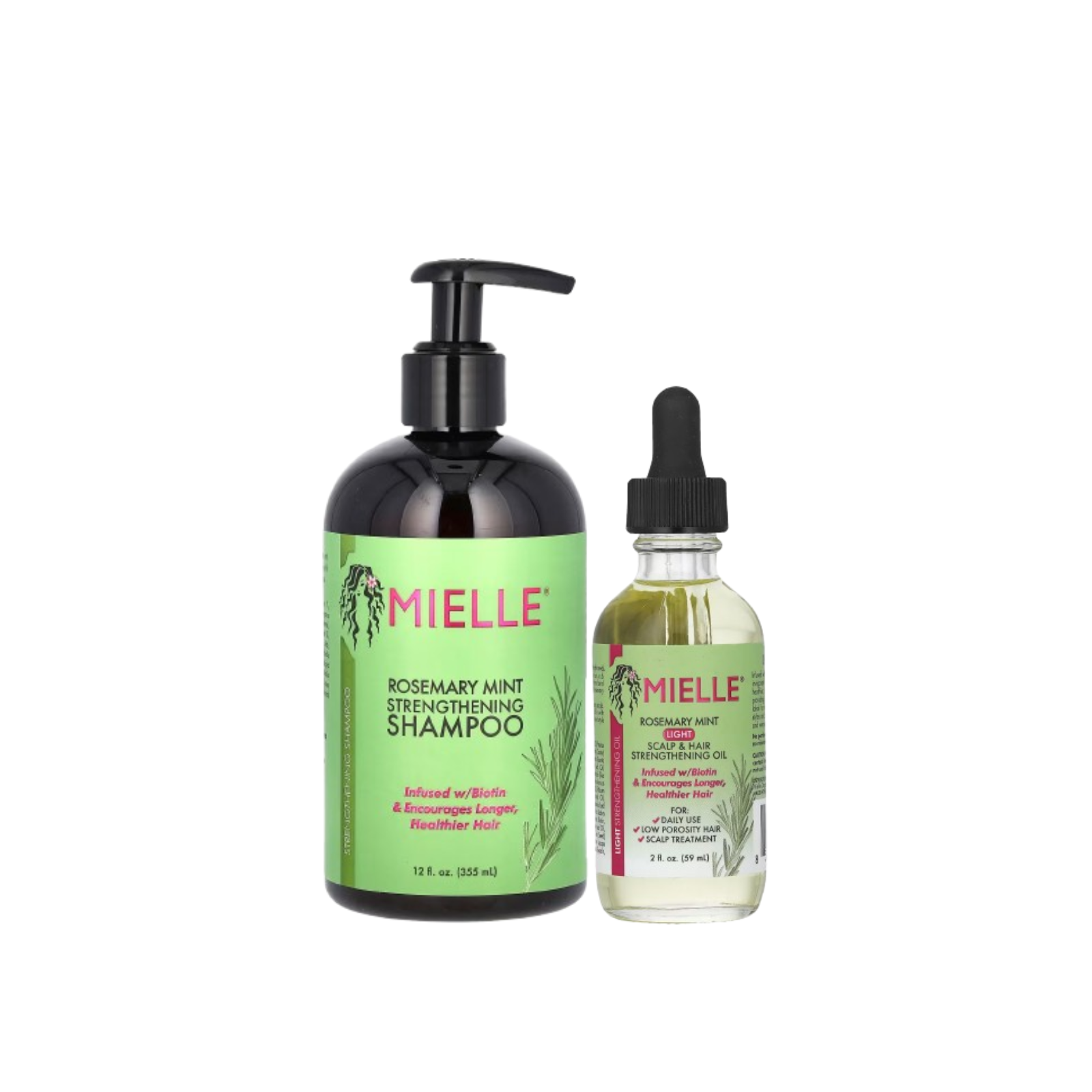 Набор для кожи головы и волос Mielle Укрепляющий шампунь и масло 2 шт. (24437106)