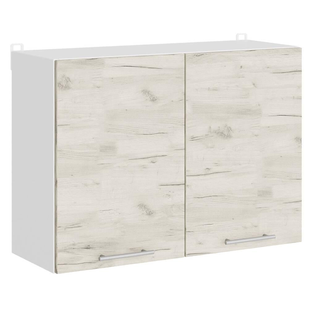 Кухонный модуль верхний Еверест Эко 800 80х30х58 см Дуб крафт Белый/Белый (DTM-071003)