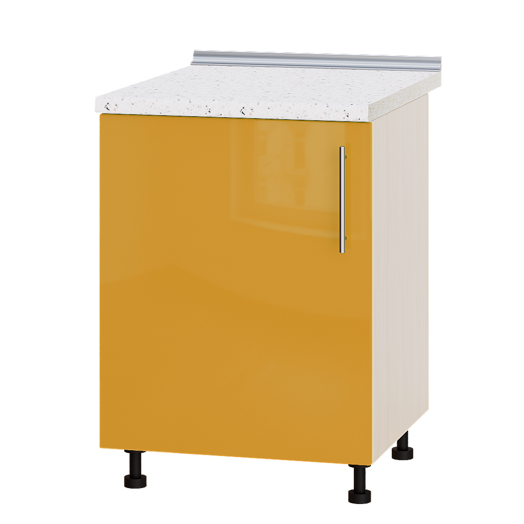 Шкаф нижний Эверест Модерн модуль под мойку Н79-600 60х47х85 см Оранжевый глянец/Дуб Молочный (05712)