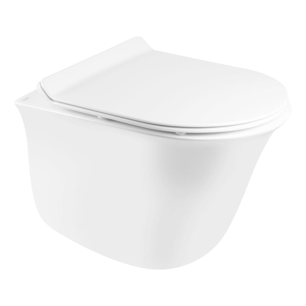 Унитаз подвесной Q-tap ​​Virgo безобедочный с сиденьем Slim Soft-close QT1833051ERW (FRRS00042548)