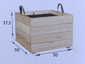 Контейнер для цветов Плотник сорт АВ лиственница 500х500х375 (4913) - фото 2 Контейнер для цветов Плотник сорт АВ лиственница 500х500х375 (4913) - фото 2