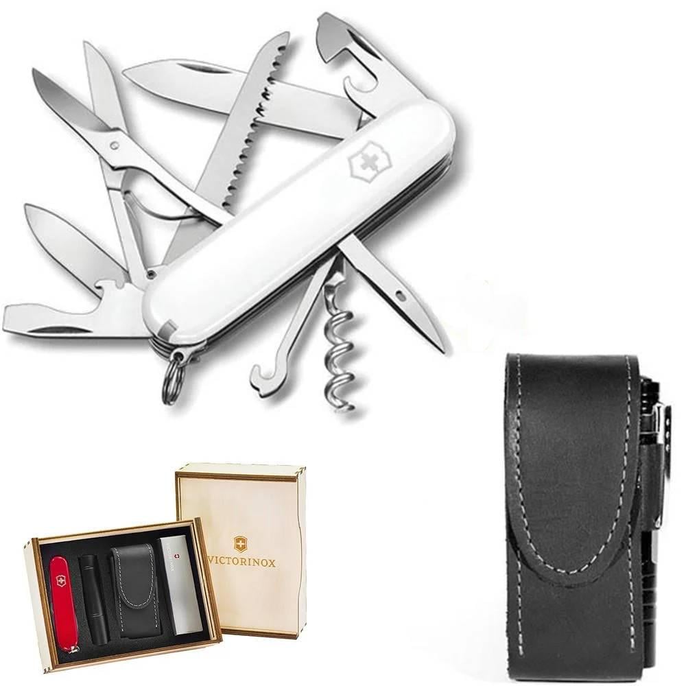 Комплект нож швейцарский Victorinox Huntsman 1.3713.7/чехол с фонариком