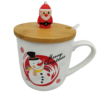 Чашка новорічна Olens 102-1086-3 Новорічна братва з бамбуковою кришкою та ложкою 380 мл (2785762380) - фото 1 Чашка новорічна Olens 102-1086-3 Новорічна братва з бамбуковою кришкою та ложкою 380 мл (2785762380) - фото 1