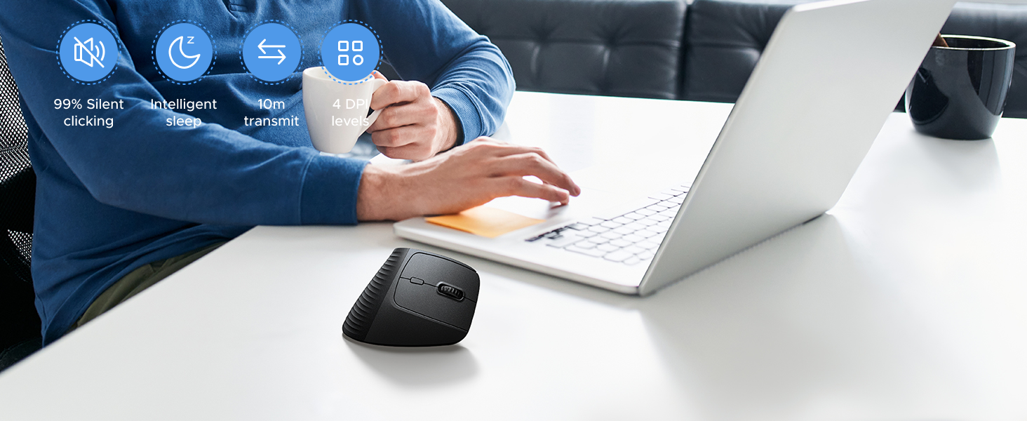 Компьютерная мышка беспроводная UGREEN M571P Black (65042) - фото 2 Компьютерная мышка беспроводная UGREEN M571P Black (65042) - фото 2