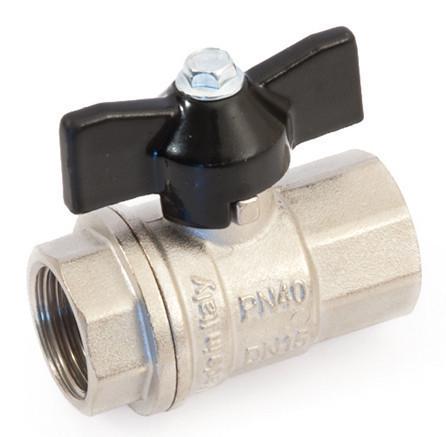 Кран кульовий повнопрохідний General Fittings 7100.M1 ВВ 3/4" PN40 латунь