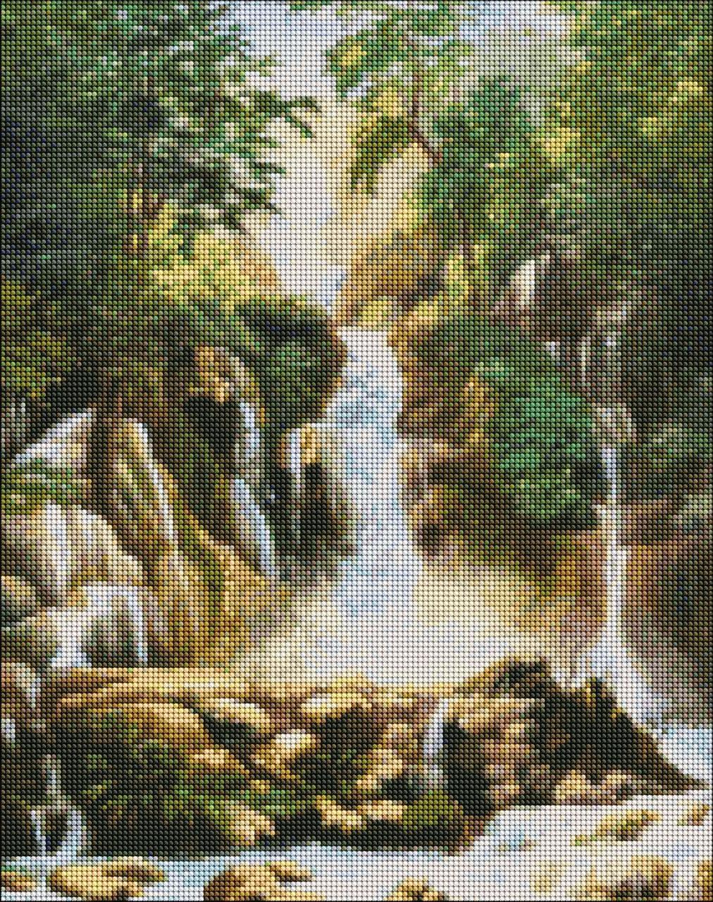 Алмазная мозаика Ideyka Пейзаж с водопадом ArtAlekhina 40х50 см (AMO7275)