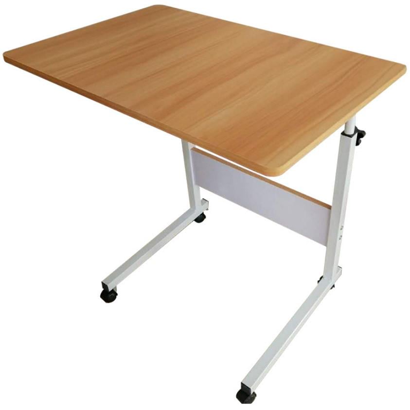 Стіл для ноутбука на колесах 60x40 см Світле дерево (2104619173)