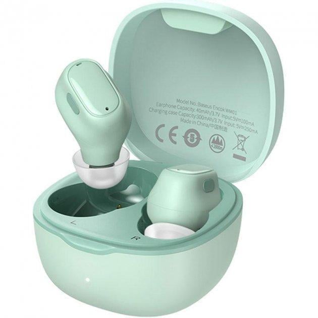 Наушники беспроводные Baseus WM01 Green (1551603465)