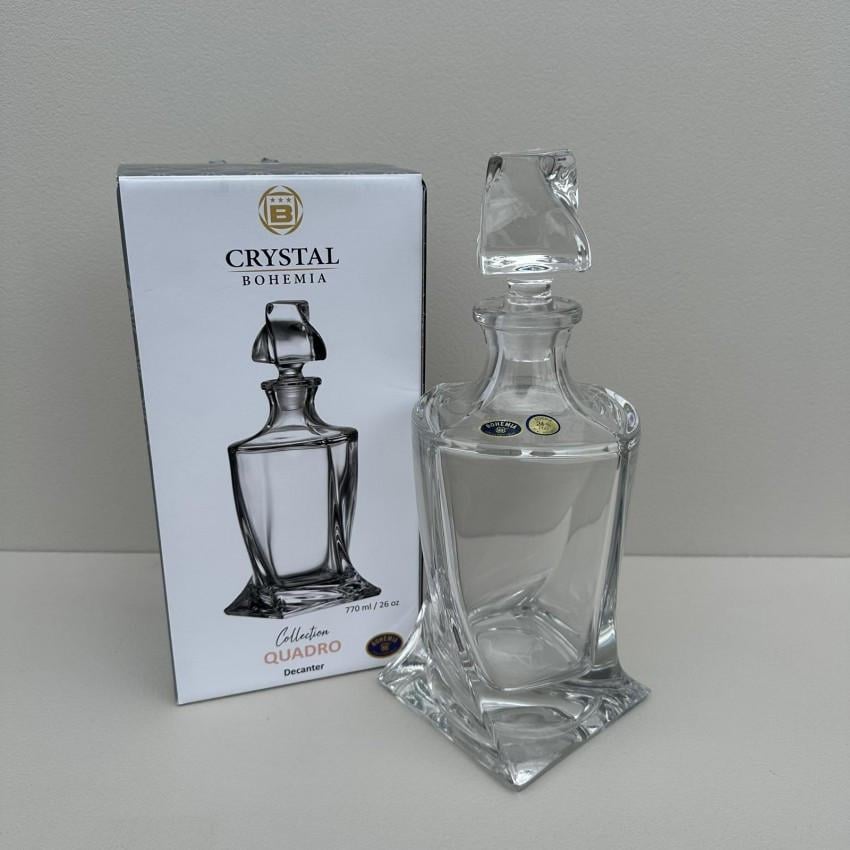 Карафа Bohemia Quadro 4C745-99A44 зі скляним корком 770 мл (2656884587) Карафа Bohemia Quadro 4C745-99A44 зі скляним корком 770 мл (2656884587)