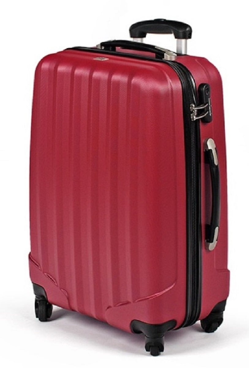 Чемодан пластиковый David Jones большой Бордовый (Dp00016)