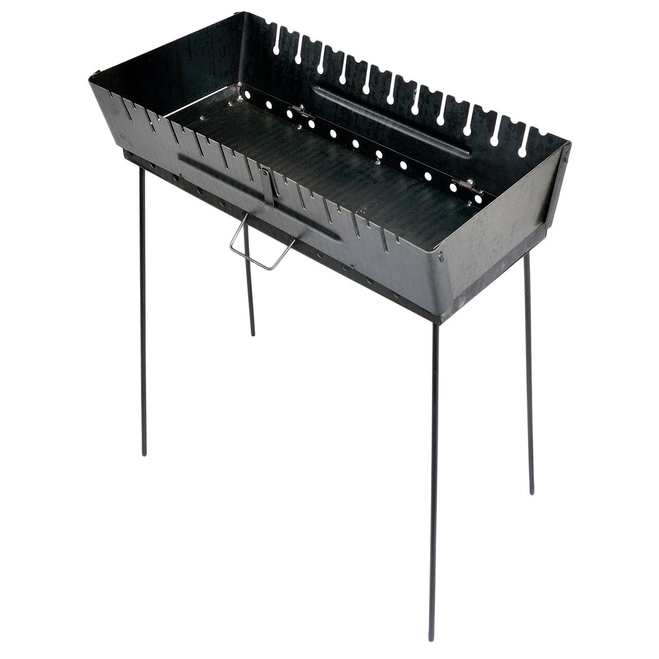 Мангал-чемодан 2 мм на 12 шампуров 690х350х160 мм раскладной