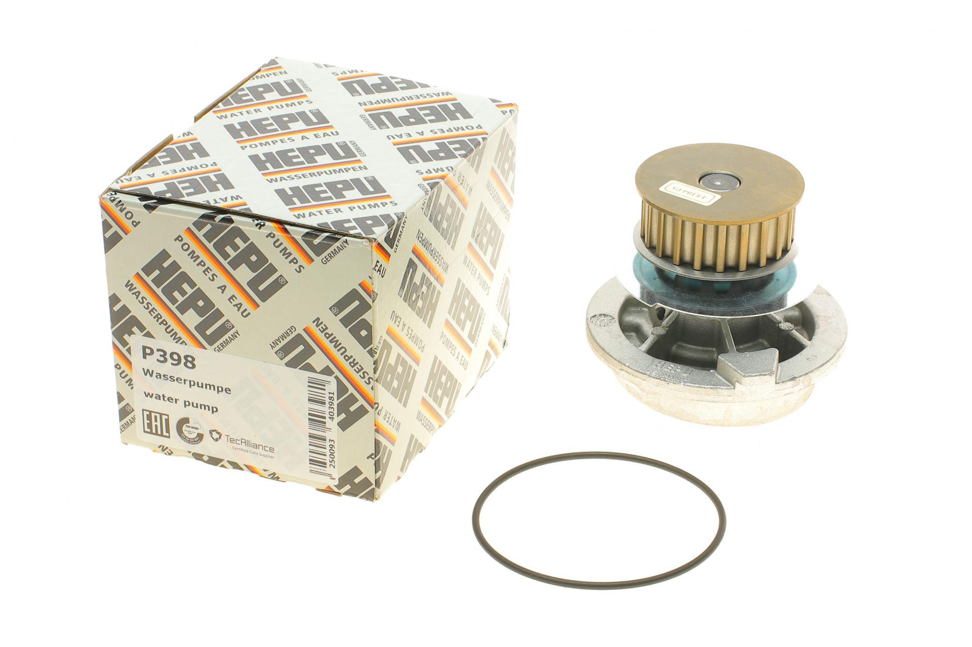 Насос воды Hepu Opel Astra F/Kadett E/Omega A/Vectra A/Ascona C 1.6/1.8/2.0 81-98 P398 (25588522)