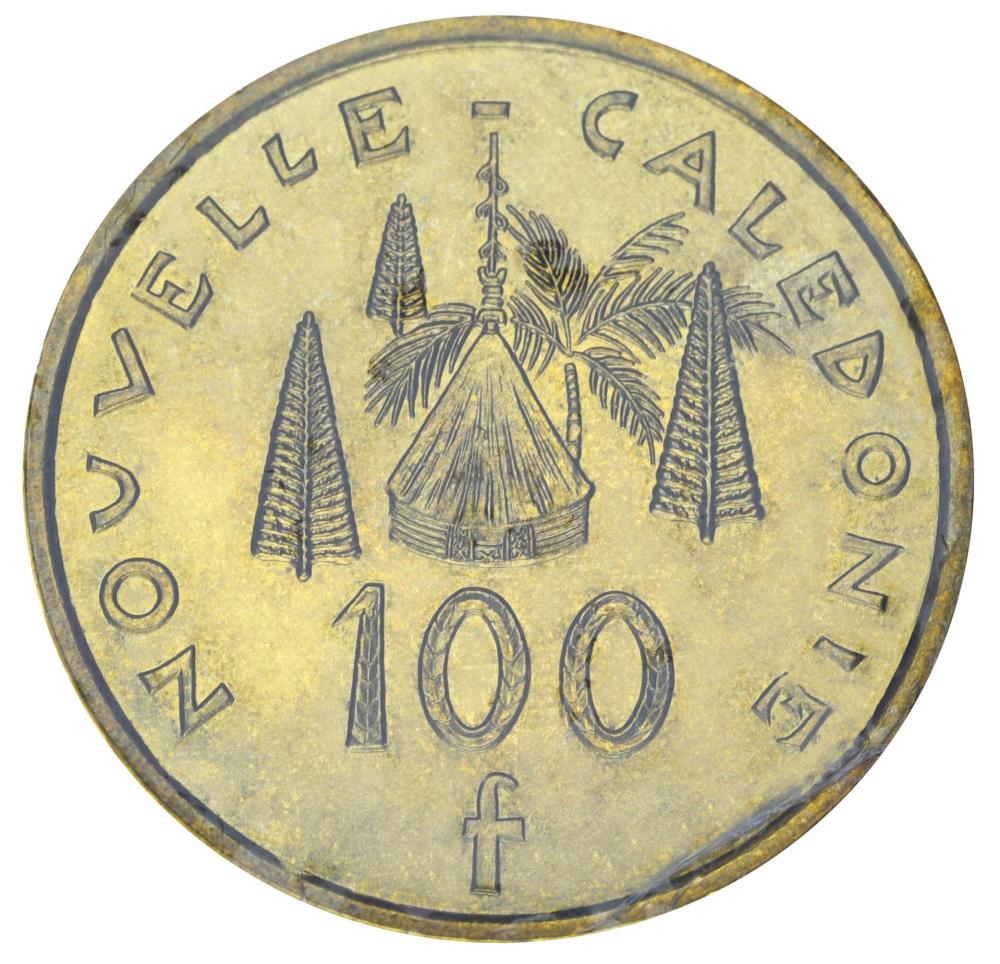 Коллекционная монета Новая Каледония 100 франков 2016 AU-UNC (М19677)