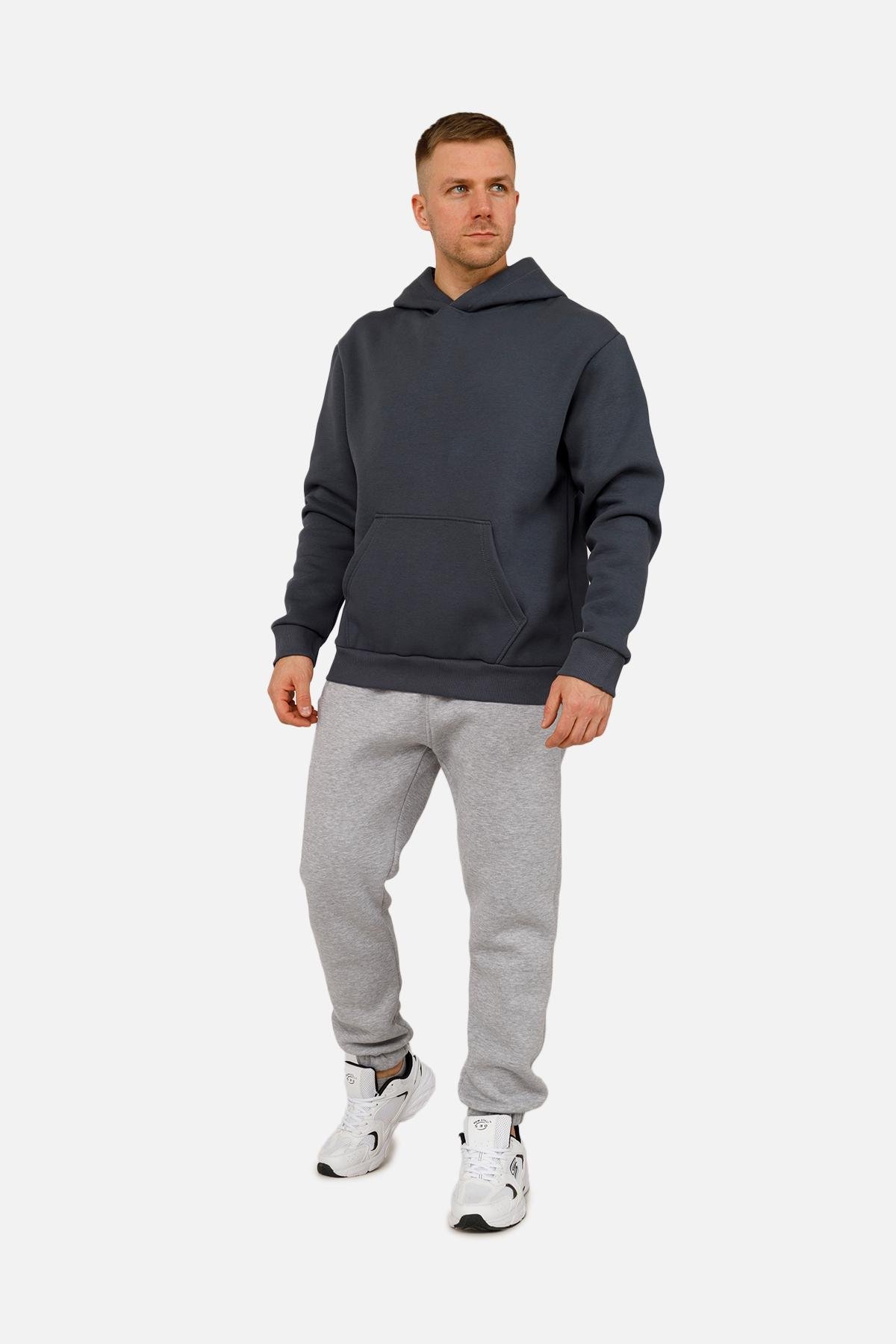 Худи мужское ЦБ-00254617 р. 54 Темно-серый (SKT001004940)