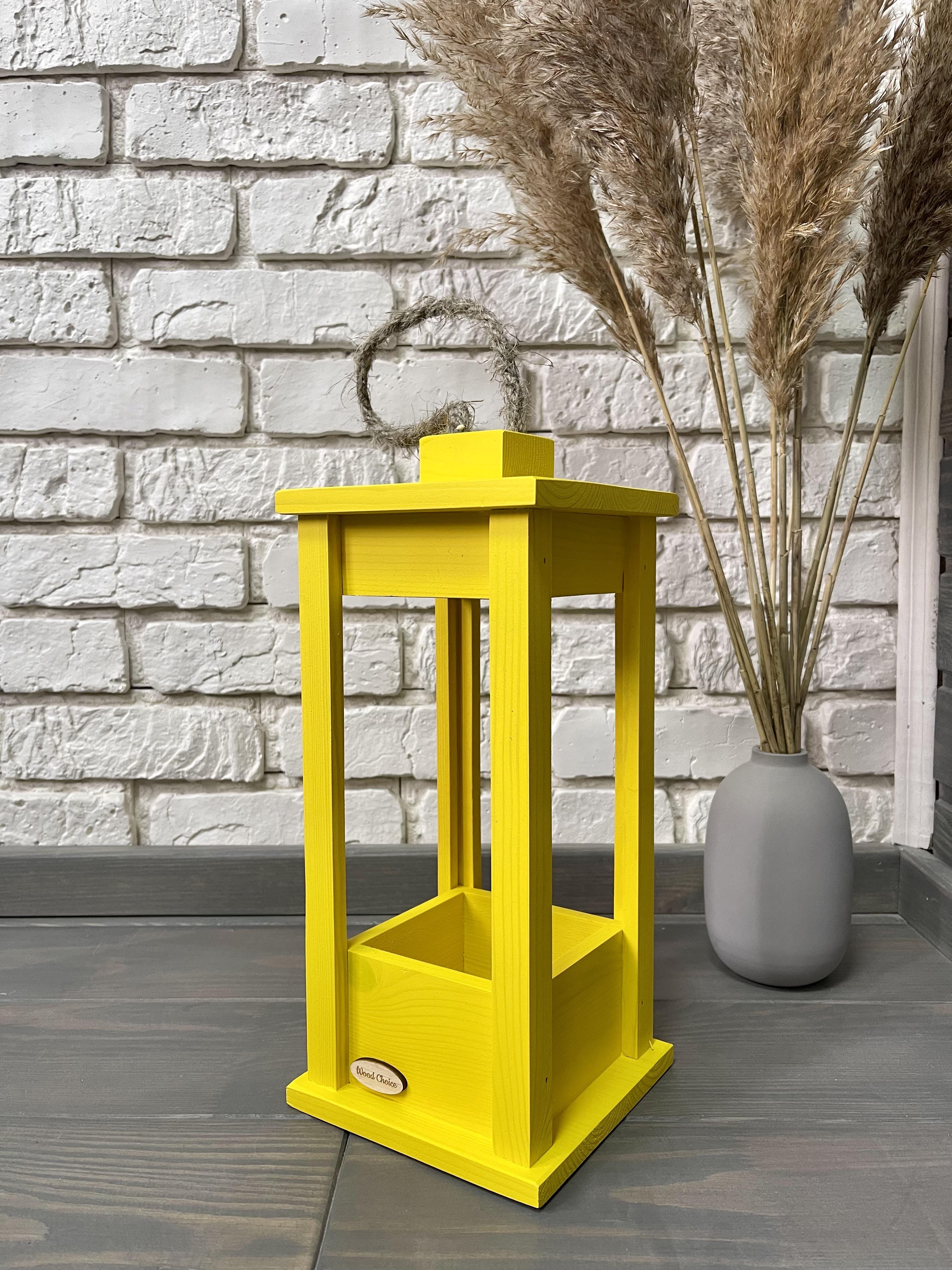 Подсвечник деревянный Wood Choice Фонарь 15х15х35 Желтый - фото 1 Подсвечник деревянный Wood Choice Фонарь 15х15х35 Желтый - фото 1